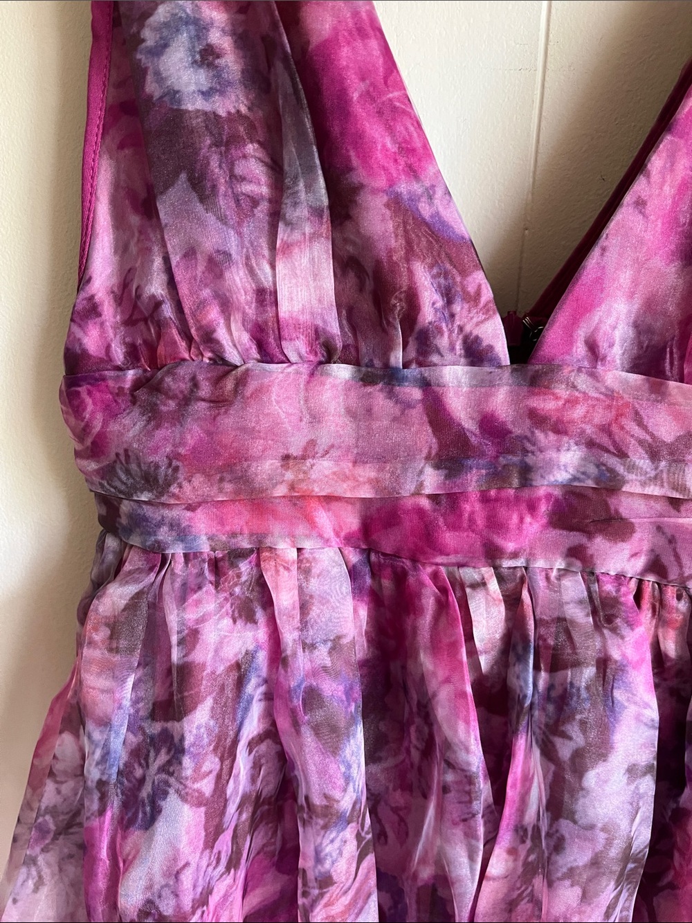 NWT Lulus Garden Floral Romance Sheer V-Neck Maxi Dress Sz Med - Picture 6 of 16